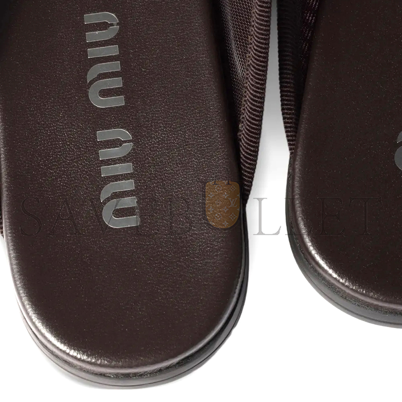 MIU MIU MESH FABRIC SLIPPERS 5R595E MIU MIU MESH FABRIC SLIPPERS 5R595E